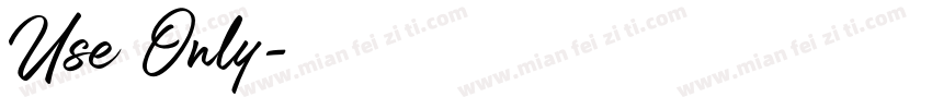 Use Only字体转换
